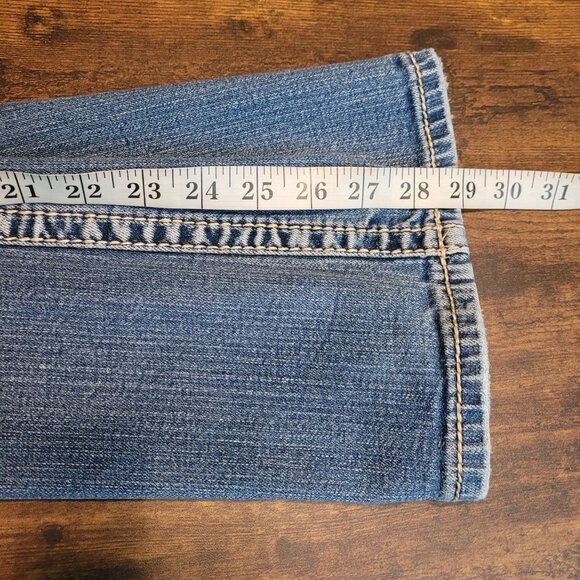 Silver Jeans 28 Suki Low Rise Bootcut Thick Stitch Medium Light Wash Stretch - Picture 9 of 11